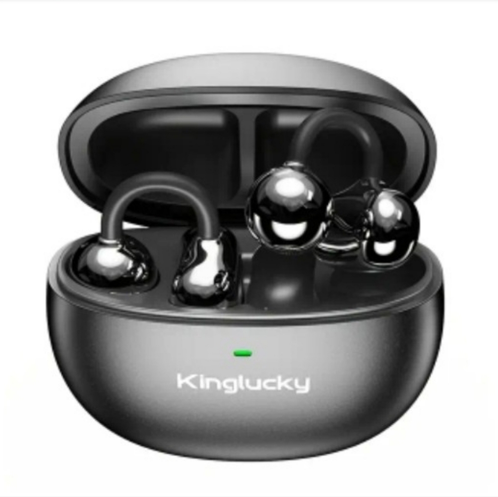 Kinglucky Clip-On Earbuds, Open-Ear Wireless Earbuds, (Jingle Bow) Black & Pink - Picture 4 of 16